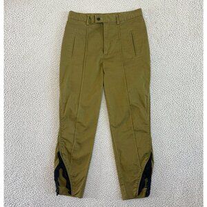 Marissa Webb Trouser Pants  Ankle Lace Detail Olive Green Chinos